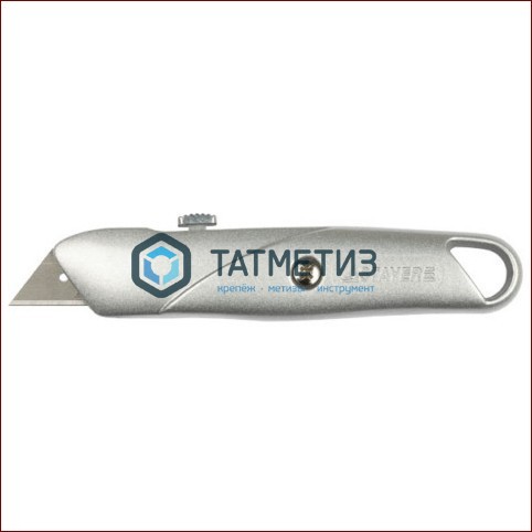 Нож STAYER "MASTER" выдвижной с трапециевидным лезвием тип А24, металлический корпус, 19мм -  магазин «ТАТМЕТИЗ»