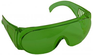 Очки STAYER "STANDARD" защитные, поликарбонатная монолинза с боковой вентиляцией, зеленые -  магазин «ТАТМЕТИЗ»