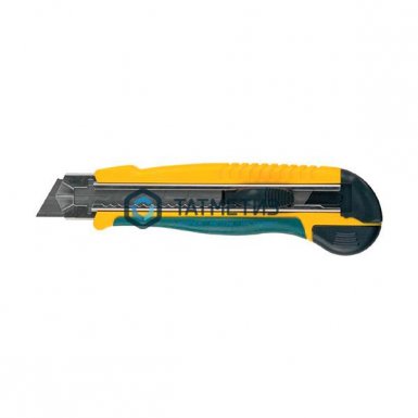 Нож KRAFTOOL с сегментирован лезвием 25 мм, двухкомпонент корпус, автостоп, кассета на 5 лезвий -  магазин «ТАТМЕТИЗ»