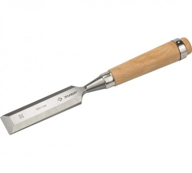Стамеска-долото 32 мм, ЗУБР "ЭКСПЕРТ" с деревянной ручкой, хромованадиевая -  магазин «ТАТМЕТИЗ»