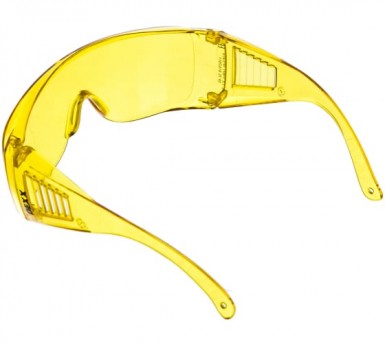 Очки защитные открытого типа, желтые, поликарбонатная монолинза, с боковой вентиляцией, DEXX -  магазин «ТАТМЕТИЗ»