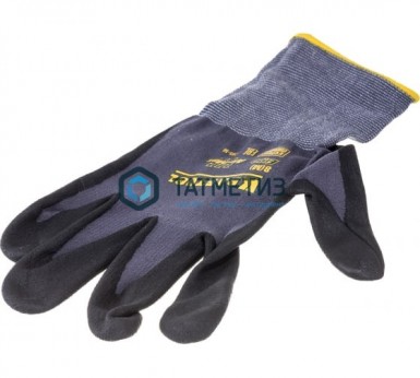 Перчатки KRAFTOOL "EXPERT" нейлоновые, 15 класс, вспененное нитриловое покрытие, L -  магазин «ТАТМЕТИЗ»