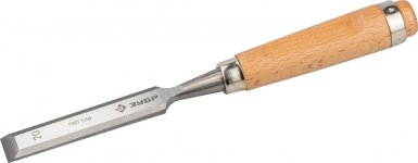 Стамеска-долото 20 мм, ЗУБР "ЭКСПЕРТ" с деревянной ручкой, хромованадиевая -  магазин «ТАТМЕТИЗ»