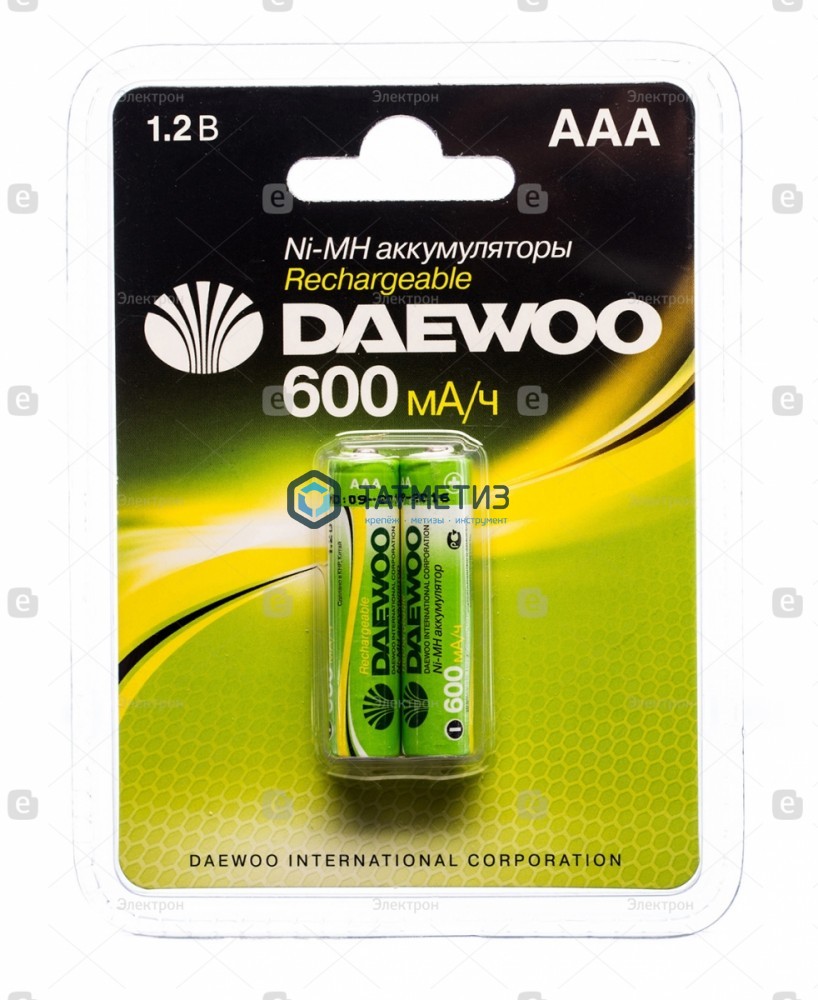 Аккумуляторная батарея тип HR03 (AАA)  600мА DAEWOO -  магазин «ТАТМЕТИЗ»