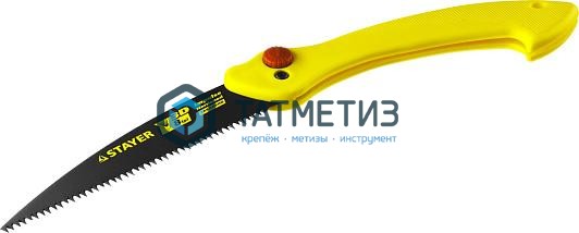 Ножовка походная складная 160 мм STAYER МАХСut, 8TPI, 3D японский зуб, пиление "на себя", тефлон Ножовка походная складная 160 мм STAYER МАХСut, 8TPI, 3D японский зуб, пиление "на себя", тефлон