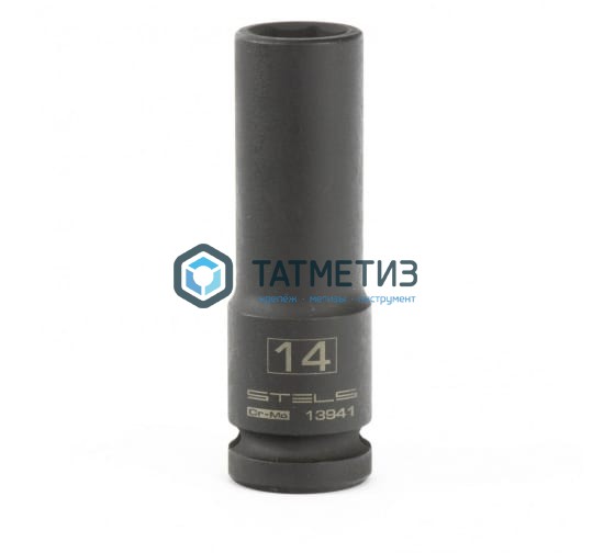Торцевая головка 1/2" ударная 14 мм, удлиненная шестигранная, CrMo// Stels Торцевая головка 1/2" ударная 14 мм, удлиненная шестигранная, CrMo// Stels