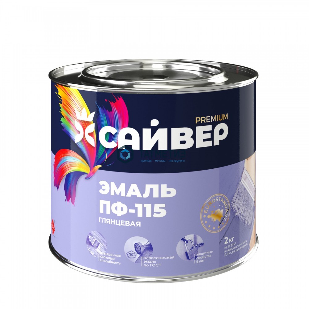 Эмаль ПФ-115  ГРАФИТ RAL 7024 0,8 кг-. /14 Сайвер -  магазин крепежа «ТАТМЕТИЗ»