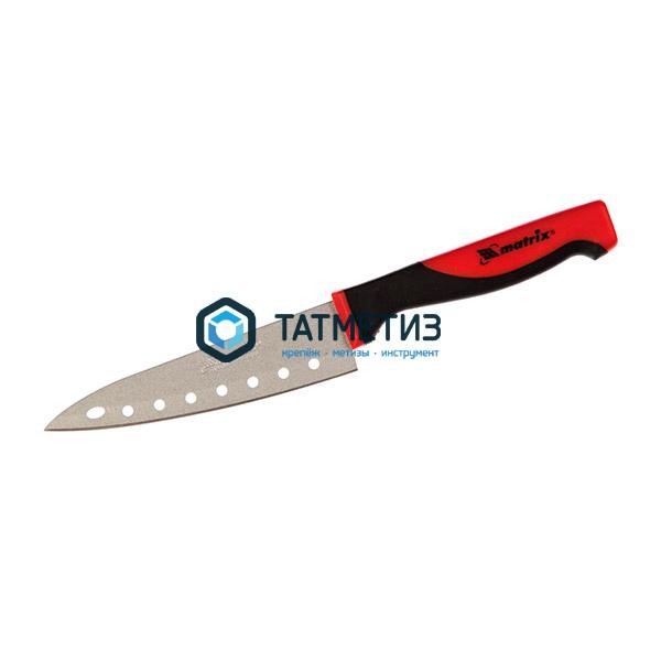 Нож поварской "SILVER TEFLON" medium, 120 мм, тефлон. покрытие полотна, двухк. рук.// MATRIX KITCHEN Нож поварской "SILVER TEFLON" medium, 120 мм, тефлон. покрытие полотна, двухк. рук.// MATRIX KITCHEN