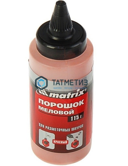 Порошок меловой красный, 115 г, для разметочных шнуров// MATRIX Порошок меловой красный, 115 г, для разметочных шнуров// MATRIX