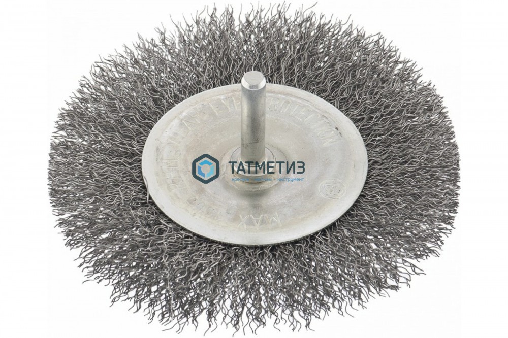 Щетка для дрели дисковая 100 мм, витая проволока 0,3 мм// Сибртех -  магазин «ТАТМЕТИЗ»