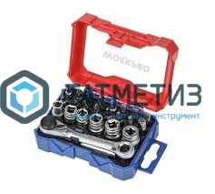 Набор бит с мини трещоткой 1/4", CR-V PRO, 24 предм, кейс, WORKPRO -  магазин крепежа «ТАТМЕТИЗ»