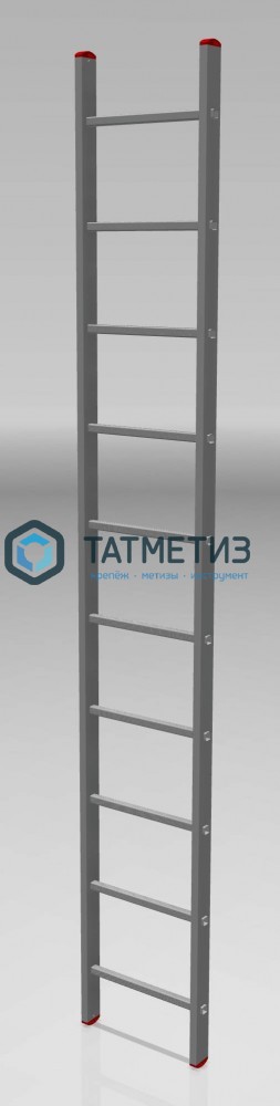 Лестница, 1 х10 ступеней, алюминиевая, односекционная  Новая высота серия NV100 -  магазин крепежа  «ТАТМЕТИЗ»