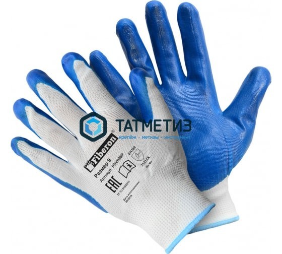 Перчатки полиэстер с текстурированным латексным покрытием , Fiberon, 9 (L), 120/12 Перчатки полиэстер с текстурированным латексным покрытием , Fiberon, 9 (L), 120/12