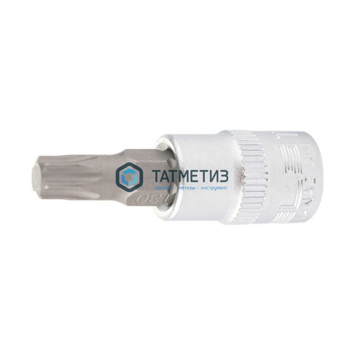 Головка с битой вставкой T30, квадрат 1/4", CrV, // STELS Головка с битой вставкой T30, квадрат 1/4", CrV, // STELS
