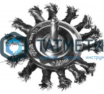 Щетка для дрели дисковая 75 мм, DEXX, жгутированная стальная проволока 0,5мм Щетка для дрели дисковая 75 мм, DEXX, жгутированная стальная проволока 0,5мм