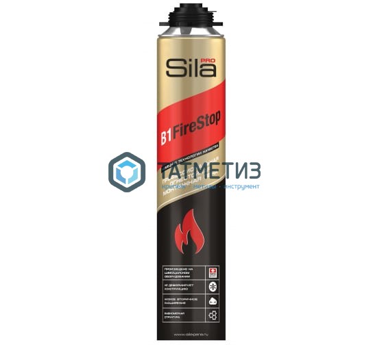 Пена монтажная проф огнестойкая Sila Pro B1 Firestop 750мл -  магазин крепежа  «ТАТМЕТИЗ»