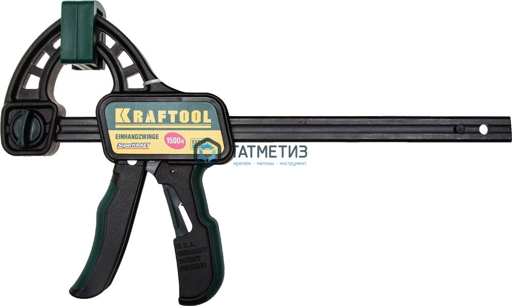 Струбцина KRAFTOOL "EcoKraft" ручная пистолетная, пластиковый корпус, 300/500мм, 150кгс Струбцина KRAFTOOL "EcoKraft" ручная пистолетная, пластиковый корпус, 300/500мм, 150кгс