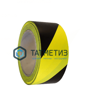 Лента сигнально-разметочная, клейкая, черно-желтая, 130 мкм, 50 мм х 50 м -  магазин крепежа  «ТАТМЕТИЗ»