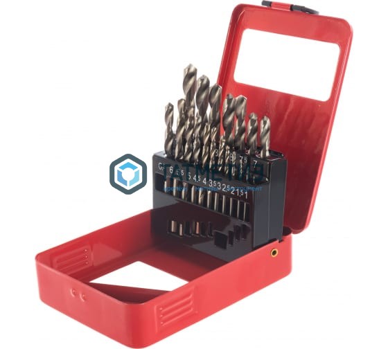 Набор сверл по металлу, 1-10 мм (через 0,5 мм), HSS, 19 шт., метал. коробка цил. хвостовик// Matrix Набор сверл по металлу, 1-10 мм (через 0,5 мм), HSS, 19 шт., метал. коробка цил. хвостовик// Matrix