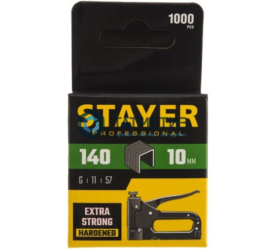 Скобы тип 140, 10 мм, STAYER "PROFI" , 1000шт Скобы тип 140, 10 мм, STAYER "PROFI" , 1000шт