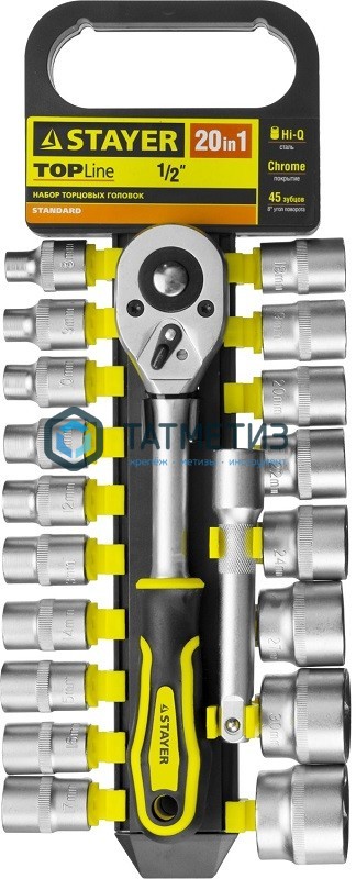 Набор торцовых головок 21 предм STAYER RSS 21M Набор торцовых головок 21 предм STAYER RSS 21M