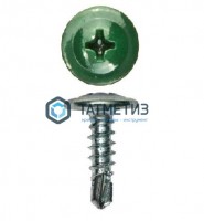 Саморез п/ш сверло 4,2x16  RAL 6002 -  магазин крепежа «ТАТМЕТИЗ»