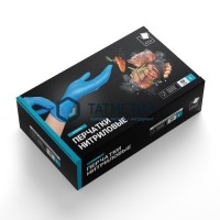 Перчатки нитриловые усиленные+ High Risk, голубые, XL, 50 шт/уп./10 -  магазин крепежа «ТАТМЕТИЗ»