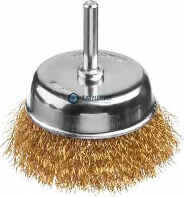 Щетка для УШМ чашка  75 мм, М14, витая стальная латунированная провол 0,3мм  STAYER "PROFESSIONAL" -  магазин крепежа «ТАТМЕТИЗ»