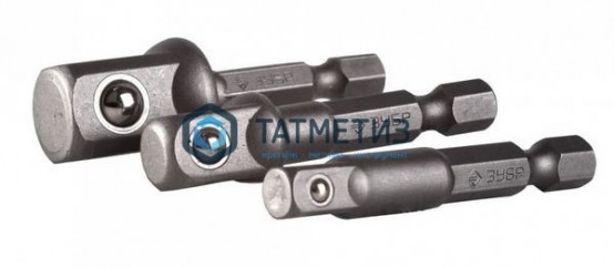 Набор адаптеров для торцевых головок, E1/4" - 1/4", E1/4" - 3/8", E1/4" - 1/2",3 пред ЗУБР "ЭКСПЕРТ" -  магазин крепежа «ТАТМЕТИЗ»