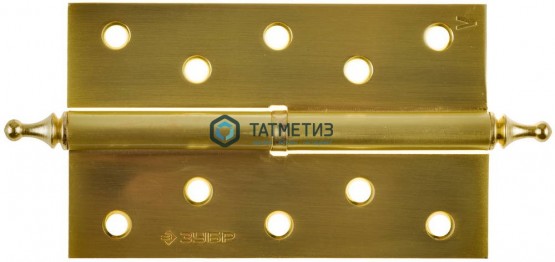 Петля накладная стальная "ПН-60", цвет золотой металлик, универсальная, 60мм -  магазин крепежа «ТАТМЕТИЗ»