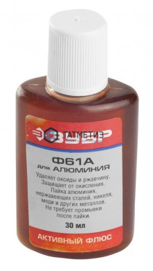 Флюс ЗУБР (для AL), Ф 61или ФТКА, пластиковый флакон, 30мл -  магазин крепежа «ТАТМЕТИЗ»