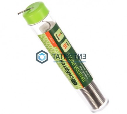 Припой с канифолью, D 1 мм, 10 г, POS61, в пластмассовой тубе// Сибртех -  магазин крепежа «ТАТМЕТИЗ»