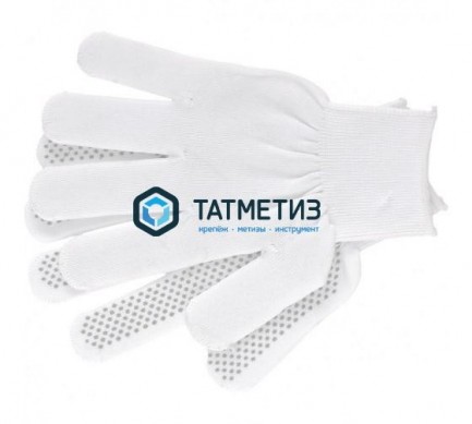 Перчатки нейлон с ПВХ, Россия -  магазин крепежа «ТАТМЕТИЗ»