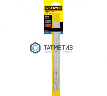 Линейка STAYER "PROFI" нержавеющая, двухсторонняя гравированная шкала, 0,3м -  магазин крепежа «ТАТМЕТИЗ»