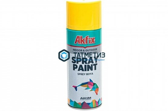 Краска аэроз. ЖЕЛТАЯ  глянц. RAL1003 400Ml Gw.300Gr (6) Akfix -  магазин крепежа «ТАТМЕТИЗ»