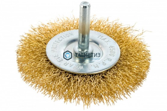 Щетка для дрели дисковая  75 мм, латунированная витая проволока// Matrix -  магазин крепежа «ТАТМЕТИЗ»