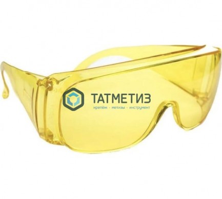 Очки защитные открытого типа, желтые, ударопрочный поликарбонат// СИБРТЕХ/Россия -  магазин крепежа «ТАТМЕТИЗ»