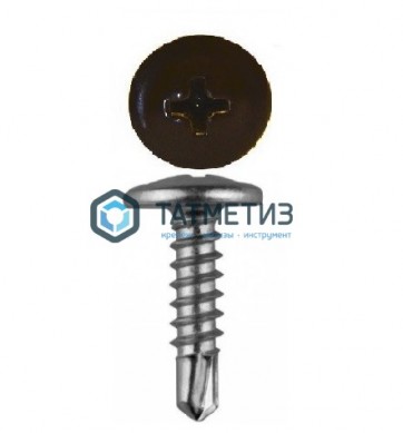 Саморез п/ш сверло 4,2x25 RAL 8017 | «ТАТМЕТИЗ» Саморез п/ш сверло 4,2x25 RAL 8017 - магазин крепежа «ТАТМЕТИЗ»