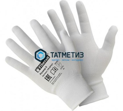 Перчатки Для сборочных работ, полиэстер, без и/у, 9(L), белые, Fiberon/300/10 -  магазин крепежа «ТАТМЕТИЗ»