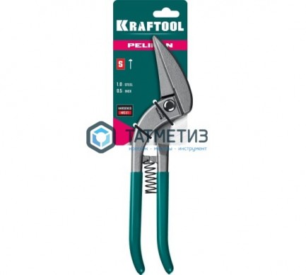 Ножницы KRAFTOOL по металлу "PELIKAN" цельнокованые, длинный прямой и сквозной рез, 300мм -  магазин крепежа «ТАТМЕТИЗ»