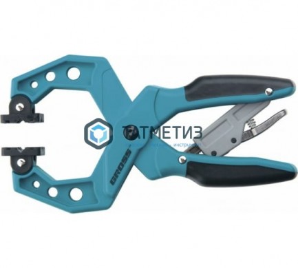 Струбцина клещеобразная, пластиковый корпус, храповый механизм жесткой фиксации, 4"/100 мм// GROSS | «ТАТМЕТИЗ» Струбцина клещеобразная, пластиковый корпус, храповый механизм жесткой фиксации, 4"/100 мм// GROSS - магазин крепежа «ТАТМЕТИЗ»