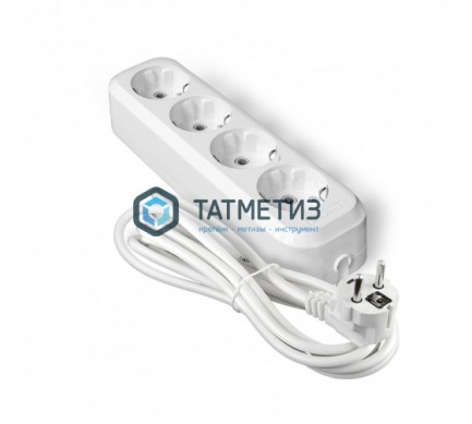 Удлинитель бытовой 4х3м с/з, 13А, ПВС 3х1,0, АВС-пластик Universal E-304 -  магазин крепежа «ТАТМЕТИЗ»