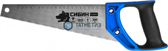 Ножовка по дереву компактная (пила) ТУЛБОКС 300 мм, шаг 9 TPI (3 мм), СИБИН -  магазин крепежа «ТАТМЕТИЗ»