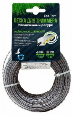 Леска витой квадрат, с жилой, 3,0мм х 12м (144) -  магазин крепежа «ТАТМЕТИЗ»