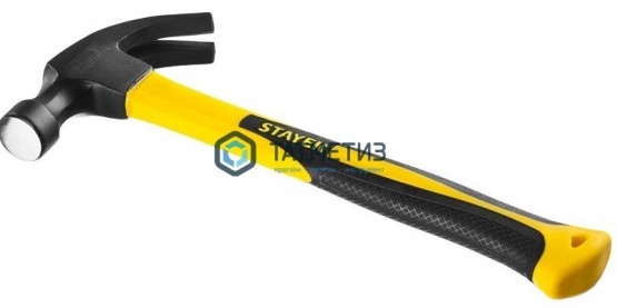 Молоток-гвоздодёр 450 г, столярный с фиберглассовой ручкой, STAYER Fiberglass | «ТАТМЕТИЗ» Молоток-гвоздодёр 450 г, столярный с фиберглассовой ручкой, STAYER Fiberglass - магазин крепежа «ТАТМЕТИЗ»