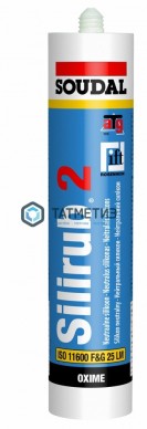 Герметик силиконовый SOUDAL SILIRUB 2 нейтральный ПРОЗРАЧНЫЙ 300 мл / 12 -  магазин крепежа «ТАТМЕТИЗ»