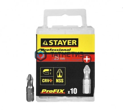 Биты STAYER, хвостовик C 1/4", PH №3, 25мм, 10 шт | «ТАТМЕТИЗ» Биты STAYER, хвостовик C 1/4", PH №3, 25мм, 10 шт - магазин крепежа «ТАТМЕТИЗ»