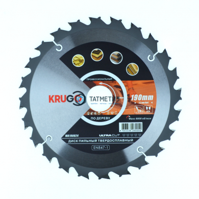 Диск пильный по дереву 190x30мм, 48T, KRUGO (50) -  магазин крепежа «ТАТМЕТИЗ»