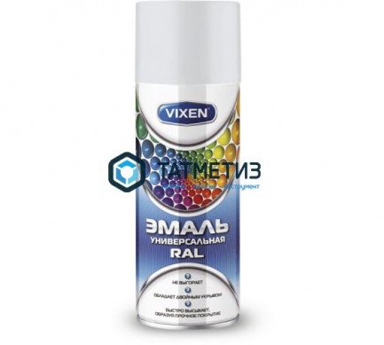 Краска аэроз. VIXEN  БЕЛАЯ  сигнальная RAL 9003 520 ml./12 -  магазин крепежа «ТАТМЕТИЗ»