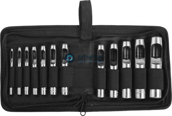 Набор пробойников для кожи, 12 шт, 3-19мм, ЗУБР -  магазин крепежа «ТАТМЕТИЗ»